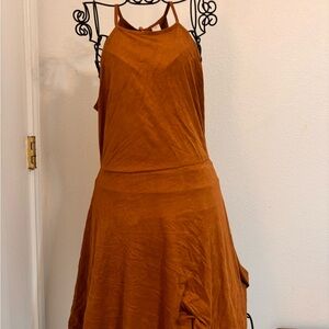 No Boundaries Rust Midi Dress